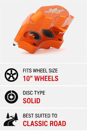 Mini Sport 7.5-inch solid-disc alloy four-piston caliper system