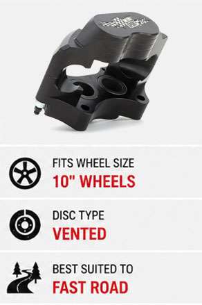 Mini Sport 7.9-inch vented alloy four-piston caliper system