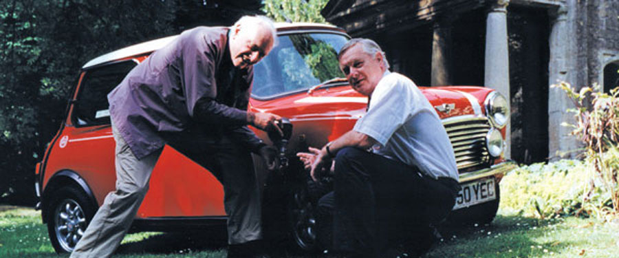 Dr Alex Moulton with Mini Sport founder Brian Harper