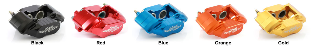 Mini Sport alloy 4-pot caliper colour range
