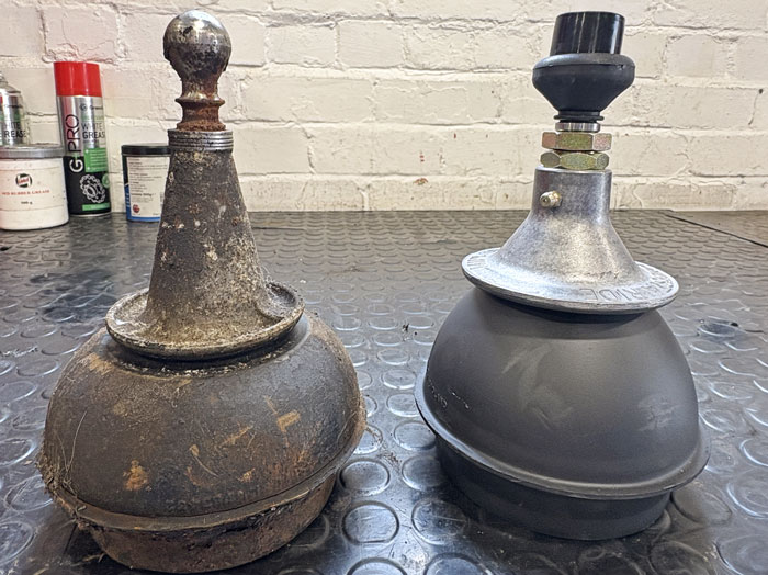 Original Classic Mini suspension trumpet compared with Mini Sport Adjusta Ride