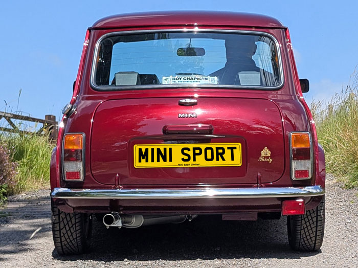 Restored Mini 30 rear three-quarter view