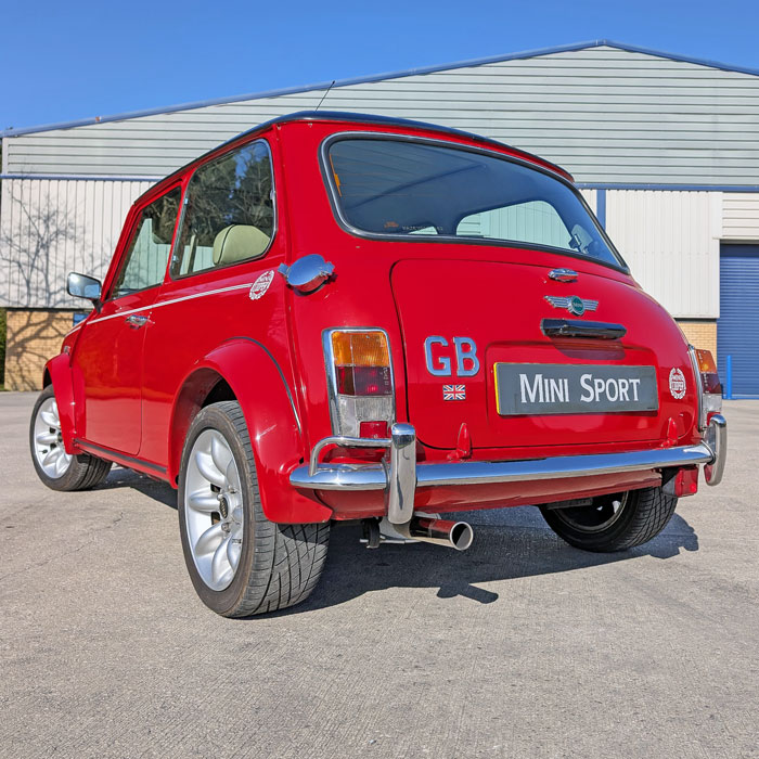 Classic Mini with correctly set adjustable suspension ride height