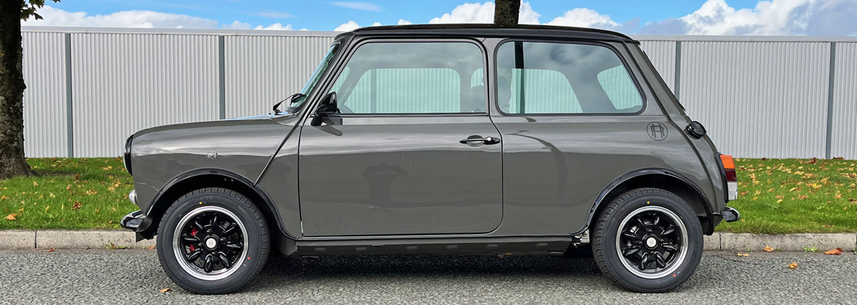 Classic Mini correctly set up with Mini Sport Adjusta Ride suspension